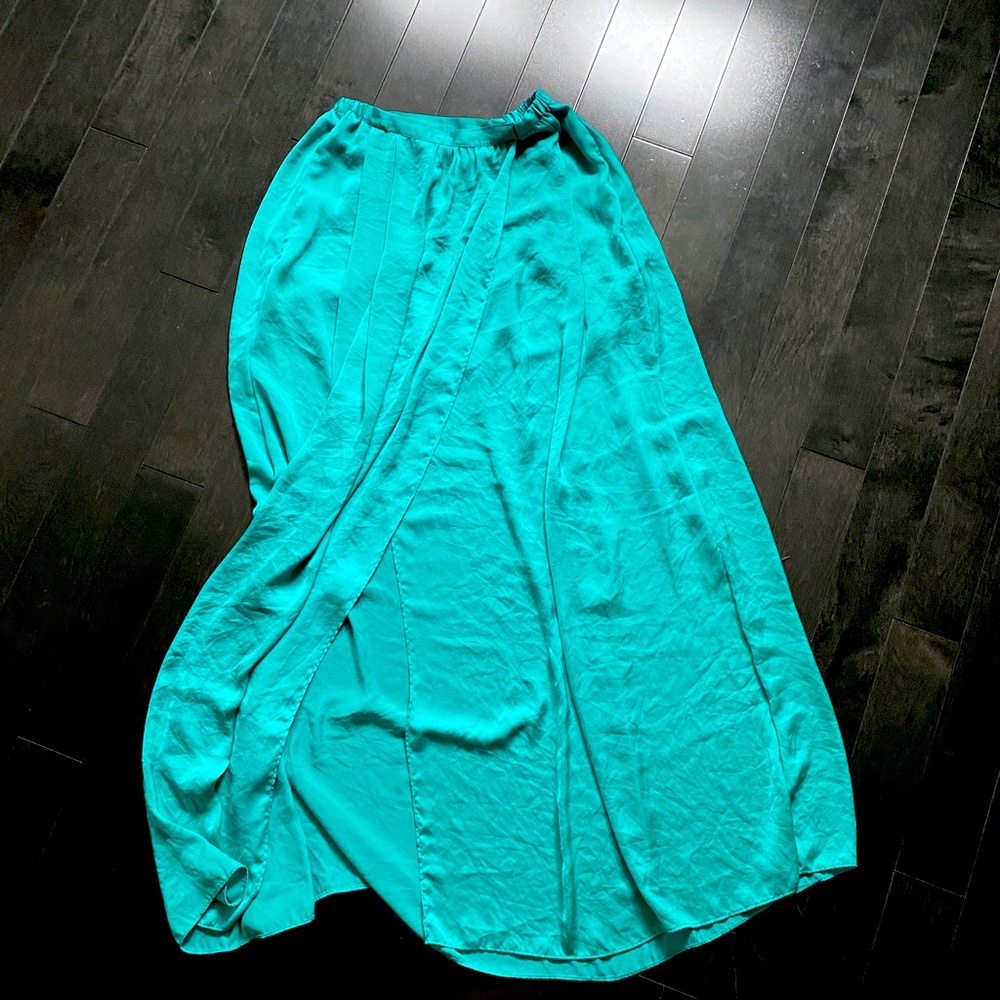 Zara Teal Maxi Skirt